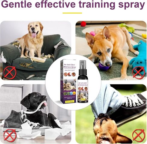 رذاذ التفاح المر من أتريللي للكلاب لوقف المضغ، رذاذ بدون مضغ للكلاب، رذاذ طبيعي رادع للكلاب لتدريب سلوك الحيوانات الأليفة، آمن للاستخدام الداخلي والخارجي، ابق بعيدًا عن المناطق المحظورة، 50 مل in Kuwait