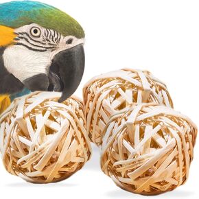 كرات العلف من نبات الراتان من ميريك، ألعاب سميكة وقوية، تعمل على تحسين تنسيق القدم وقوتها، تطلق العنان لاهتمام أمازون الخاص بك، وتجذب غرائز الببغاوات البرية، وتقضي على الملل والإجهاد، 3 قطع in Kuwait