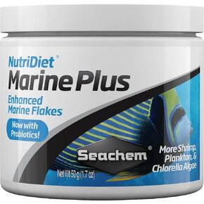 Seachem NutriDiet Marine Plus Flakes - Probiotic Fish Food Formula with Entice 100g in Saudi Arabia