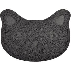 Small Cat Litter Box Debris Catcher Mat,Kitty Scatter Control Rug,16x12 Inches (Gray) in Kuwait