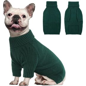 IECOii XXL Dog Sweater,Thermal Knit Turtleneck Big Dog Sweater with Sleeve in Saudi Arabia