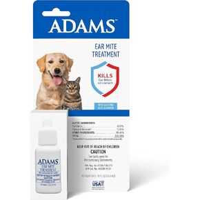 ADAMS Ear Mite Treatment for Dogs & Cats, Soothing Aloe, 0.5 Fl Oz in Saudi Arabia