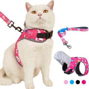 Cat Harness and Leash Set for Walking Escape Proof, Cat Hoodie Sweaters Adjustable Cat and Small Dog Harness and Leash with Cap for Pet Kitten Puppy in Saudi Arabia