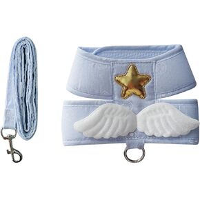 Cat Harness Leash, Adjustable 4 Season Universal Cat Harness Leash Cute Angel Cat Vest Harness with 4.9ft Traction Rope Length (XL (2.5‑4kg / 5.5‑8.8lb)) in Kuwait