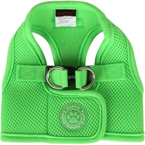 Puppia Neon Soft Vest Harness Step-in No Choke No Pull Walking Training for Small and Medium Dog, Green, X-Small
