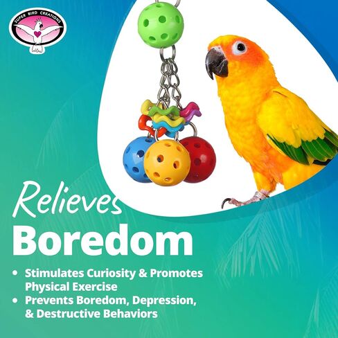 Super Bird Creations SB1093 Jingleberries Bird Toy, Small/Medium Bird Size, 6" x 2.5" x 2.5" in Saudi Arabia