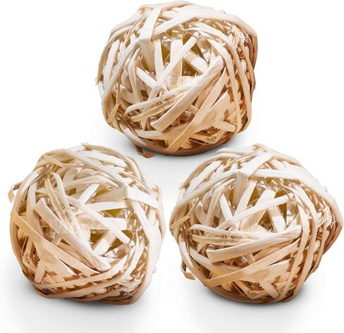 كرات العلف من نبات الراتان من ميريك، ألعاب سميكة وقوية، تعمل على تحسين تنسيق القدم وقوتها، تطلق العنان لاهتمام أمازون الخاص بك، وتجذب غرائز الببغاوات البرية، وتقضي على الملل والإجهاد، 3 قطع in Kuwait