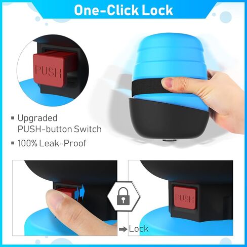 زجاجة مياه محمولة للكلاب مع حزام طويل، زجاجة مياه للسفر للكلاب سعة 28 أونصة مقاومة للتسرب وقابلة للطي وموزع وعاء مياه للحيوانات الأليفة للمشي في الهواء الطلق والمشي لمسافات طويلة وإكسسوارات سفر للكلاب قابلة للطي وخالية من مادة BPA in Kuwait