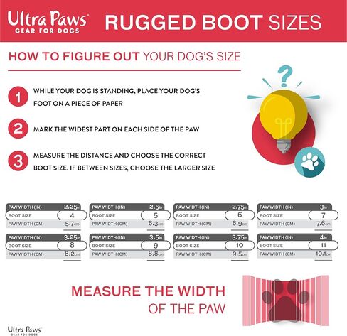 حذاء Ultra Paws للكلاب القوية وواقي أقدام للكلاب الصغيرة والمتوسطة والكبيرة، أحمر (مقاس 4) in Kuwait