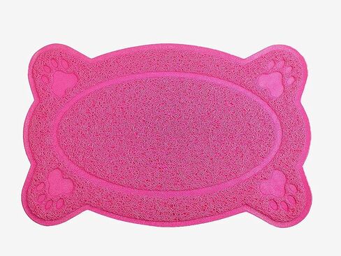 DM Cat Litter Box Debris Catcher Mat,Kitty Scatter Control Rug,16x10 Inches,5 Colors Available (Red) in Saudi Arabia