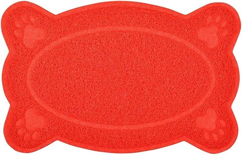 DM Cat Litter Box Debris Catcher Mat,Kitty Scatter Control Rug,16x10 Inches,5 Colors Available (Red) in Saudi Arabia