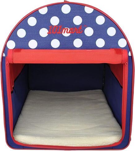 101mart Premium Soft-Sided Collapsible Pet Home | Portable Folding Pet Crate and Tent for Home and Travelling | Heavy-Duty Water-Resistant | Perfect for Indoor Outdoor Use | Medium Size in Kuwait