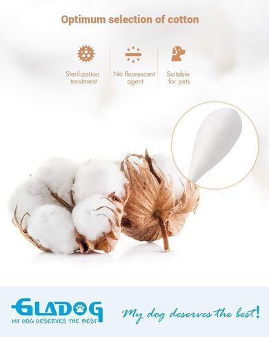 GLADOG 6 Inch Professional Large Cotton Buds for Dogs, Specially Designed Dog Cotton Buds with Wood Handle, Large Means Safe in Kuwait