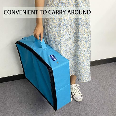PetLike Travel Cat Litter Box, Leak-Proof Portable Litter Box, Collapsible Toilet Tray Carrier for Small Medium Cats (Medium, Aqua) in Saudi Arabia