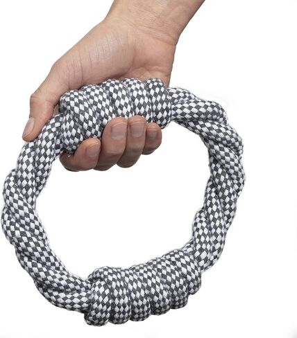 Paws & Pals Dog Chew Toys, Indestructible Cotton Braided Rope Toy, Best for Teething Puppy or Large Breed Aggressive and Heavy Chewers, Dogs Play Fetch, Heavy-Duty, Variety of Sizes & Styles in Kuwait