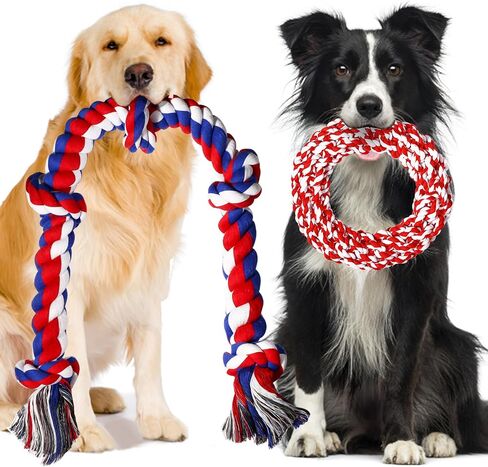 4.3" Dog Squeaky Ball Toys 4 Pack, Interactive and Durable Spiky Dog Toy for Medium Large Dogs with Rugby Shape, Built-in Squeaker for Teeth Cleaning in Saudi Arabia