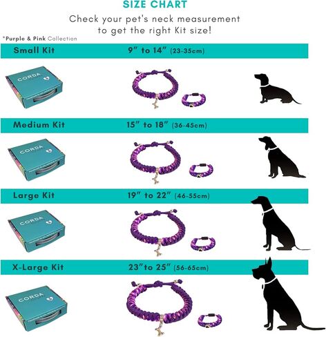 CORDA Crafts - Paracord Kit - Complete Accessories for Making Necklace Dog and Owner Matching Bracelet - Easy Video Tutorial - Waterproof Pet ID Tag Clip Included - Small Dog, Army in Saudi Arabia