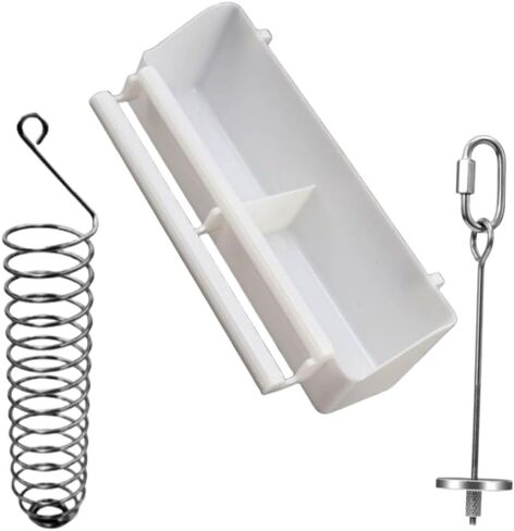 مجموعة حامل طعام الطيور من 3 قطع، مغذيات الطيور من الفولاذ المقاوم للصدأ، سيخ ببغاء الطيور، حامل خضروات وفواكه حيوانات صغيرة، وحدة تغذية الطعام المعلقة للببغاوات والكوكاتو وأداة معالجة قفص الكوكاتيل in Kuwait