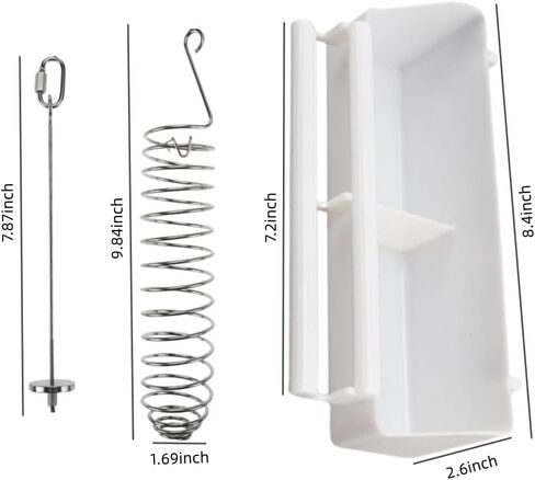 مجموعة حامل طعام الطيور من 3 قطع، مغذيات الطيور من الفولاذ المقاوم للصدأ، سيخ ببغاء الطيور، حامل خضروات وفواكه حيوانات صغيرة، وحدة تغذية الطعام المعلقة للببغاوات والكوكاتو وأداة معالجة قفص الكوكاتيل in Kuwait