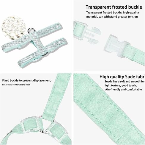 حزام قطط من حجر الراين للفتيات والأولاد، مع علامات مكتوبة بخط اليد، صدرية جرو كيتي تسخر لطيف متألق ناعم جميل بلينغ كريستال الماس كلب أليف صغير متوسط، وردي M in Kuwait