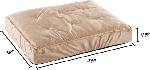 سرير للكلاب من بيت ميكر مع غطاء قابل للإزالة - سرير للحيوانات الأليفة مقاس 26 × 19 - سرير للكلاب على شكل قفص بيض بحجم 4.5 بوصة مصنوع من إسفنج ميموري فوم لتقويم العظام وسرير قفص غير قابل للانزلاق (أسمر) in Kuwait