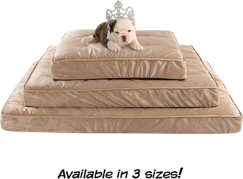 سرير للكلاب من بيت ميكر مع غطاء قابل للإزالة - سرير للحيوانات الأليفة مقاس 26 × 19 - سرير للكلاب على شكل قفص بيض بحجم 4.5 بوصة مصنوع من إسفنج ميموري فوم لتقويم العظام وسرير قفص غير قابل للانزلاق (أسمر) in Kuwait