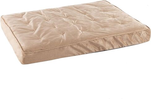 PETMAKER Dog Bed with Removable Cover – 26x19 Pet Bed - 4.5-Inch Egg Crate Style Memory Foam Orthopedic Dog Bed and Non-Slip Crate Bed (Tan) in Saudi Arabia
