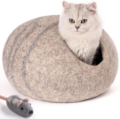 Cat Cave Bed -Handmade Wool Cat Bed Cave, Cat Bed Cat House, Felt Cat Caves for Indoor Cats and Kittens in Saudi Arabia