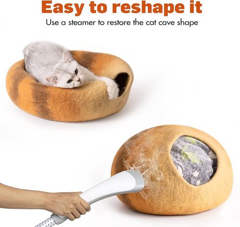 Cat Cave Bed -Handmade Wool Cat Bed Cave, Cat Bed Cat House, Felt Cat Caves for Indoor Cats and Kittens in Saudi Arabia