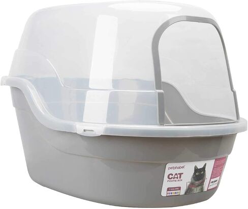 Jumbo Hooded Cat Litter Box, Extra Large, Light Blue in Saudi Arabia
