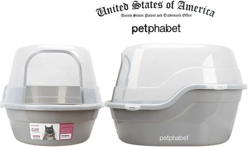 Jumbo Hooded Cat Litter Box, Extra Large, Light Blue in Saudi Arabia