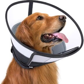طوق مخروطي للكلاب بعد الجراحة، مخروط ناعم لتعافي الكلاب، مخاريط للكلاب قابلة للتنفس للكلاب الصغيرة الكبيرة والمتوسطة، طوق تعافي الكلاب قابل للتعديل للحيوانات الأليفة، طوق إلكتروني آمن لشفاء الجروح  (كبير) in Kuwait