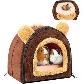 Pet Soft Guinea Pig Bed Rabbit Bed Cozy Guinea Pig Hideout House Bunny Hideout for Rabbits Hamster Bunny Rats Chinchilla Cave Bed Small Animal Bed (Stars)