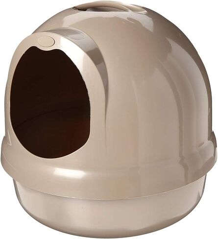 Petmate Booda Clean Step Cat Litter Box Dome (Made in the USA with 95% Recycled Materials)- Pearl White, Made in USA in Kuwait