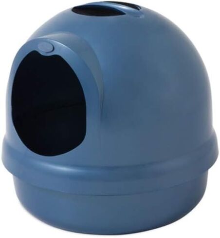 Petmate Booda Clean Step Cat Litter Box Dome (Made in the USA with 95% Recycled Materials)- Pearl White, Made in USA in Kuwait