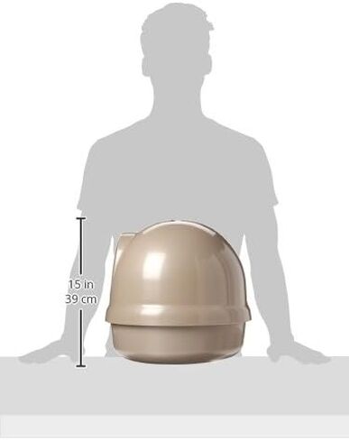 Petmate Booda Clean Step Cat Litter Box Dome (Made in the USA with 95% Recycled Materials)- Pearl White, Made in USA in Kuwait