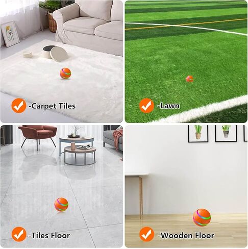 Interactive Dog Ball Toy, Smart Tennis Pets Chew Toys, Electric Launcher Durable Automatic Rolling Balls for Dogs, Cat, Bouncing Busy Ball for Small&Large Pet (Orange Automatic) in Saudi Arabia