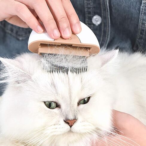 Noband L.W Cat Comb Cat Brush Dog Brush Shedding Tool Deshedding Brush & Massage Comb 2 in 1，Effectively Remove 95% Mats Tangles Fur & Dirt, for Short Long Haired Puppy & Cats in Kuwait