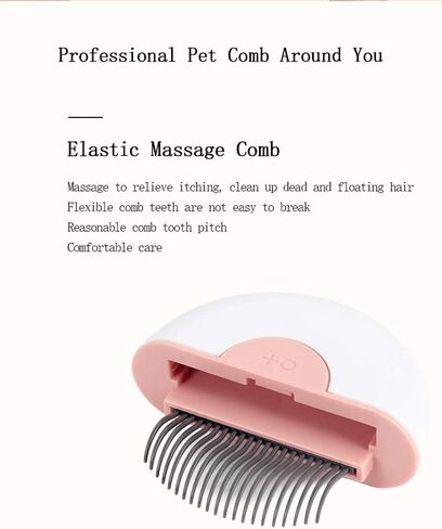 Noband L.W Cat Comb Cat Brush Dog Brush Shedding Tool Deshedding Brush & Massage Comb 2 in 1，Effectively Remove 95% Mats Tangles Fur & Dirt, for Short Long Haired Puppy & Cats in Kuwait
