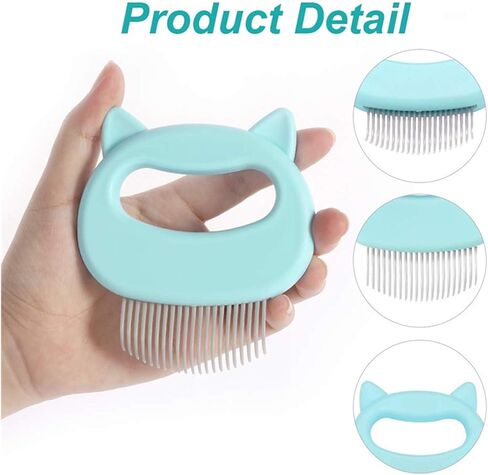 Luckgy 3 Pcs Cat Dog Comb Pet Hair Grooming Massage Comb, Cat Dog Hair Shedding Brush Pet Shell Comb for Removing Matted Tangled Fur and Loose Hair (Blue,Green, Pink) in Saudi Arabia