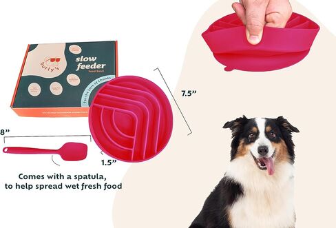 Silicone Slow Feeder Dog Bowls | Dog Slow Feeder for Large & Small Breeds | No-Gulp & Non-Slip Puzzle Feeder with Wide Grooves | Beige in Saudi Arabia
