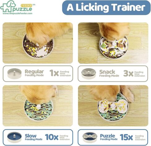 Dog Bowls for Small Dogs,Slow Feeder Dog Bowls for Dry, Wet and Raw Food, Dog Puzzle Feeder with Slow Feeder Insert, Puppy Bowls 7.5 Inch, Green in Saudi Arabia