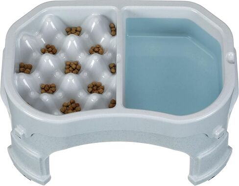 Neater Pet Brands – Neater Raised Slow Feeder Dog Bowl – Elevated and Adjustable Food Height - (2.5 Cup, Aquamarine) in Saudi Arabia