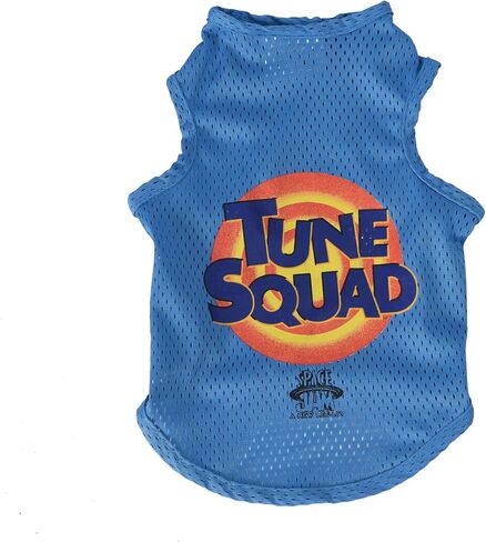 Looney Tunes Space Jam 2 Tune Squad Dog Tank Top, Large Dog Shirt | Looney Tunes Space Jam Jersey, Mesh Blue Dog Shirt for Large Dogs from Space Jam Movie (Pack of 2) in Saudi Arabia