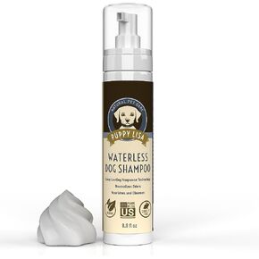 Dog Waterless Shampoo - No Rinse Dry Shampoo with Odor Control Technology - 8.8 Fl Oz Made in The US with Natural Ingredients - Easy to Apply Foam Dry Shampoo - Waterless Dog Shampoo with Aloe Vera in Kuwait