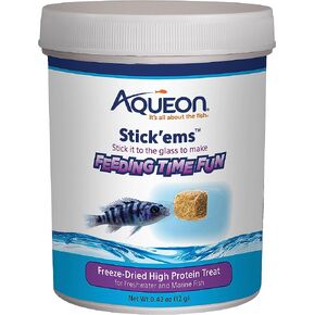 Aqueon Stick'ems Freeze-Dried Color Boosting Pet Fish Treat , 0.42 oz