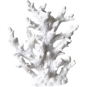 zmgmsmh الشعاب المرجانية الاصطناعية الديكور الحرفية الراتنج المرجانية زخرفة تحت الماء نباتات حوض السمك المرجانية الديكور خزان الزينة - الأبيض in Kuwait