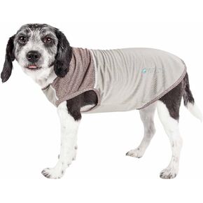 Pet Life ® Active 'Aero-Pawlse' Heathered Fitness and Yoga Dog T-Shirt Tank Top - Performance Pet T-Shirt with 4-Way-Stretch and Quick-Dry Technology - Summer Dog Clothes with Added Reflective Safety in Saudi Arabia