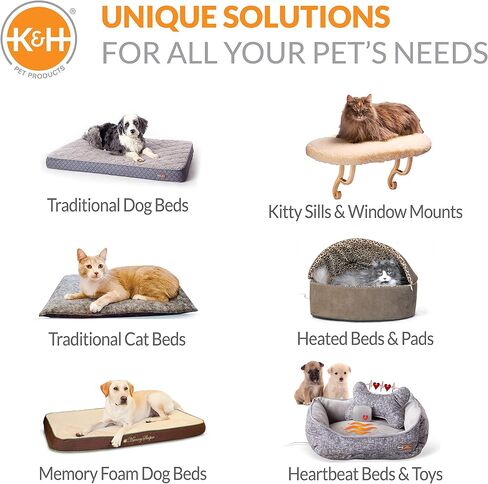 K&H Pet Products Self-Warming Lounge Sleeper Pet Bed Small Gray/Blue 16" x 20" in Saudi Arabia