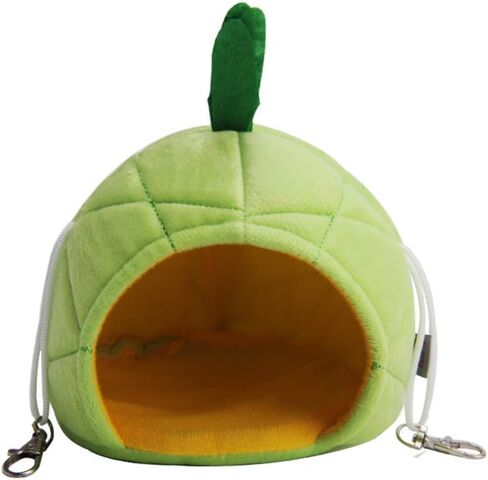 denzus 2 حزمة منزل سرير الهامستر، أرجوحة الفئران لطيف، الشتاء الدافئ الصوف الحيوانات الصغيرة قفص عش للطيور / الماوس / خنزير غينيا الصغيرة / بطة صغيرة، الحيوانات الأليفة النوم الملحقات (الأناناس) in Kuwait